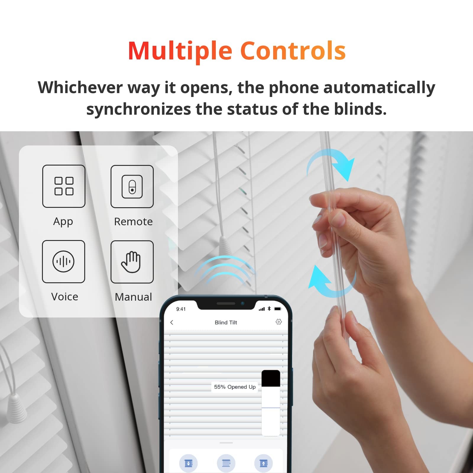 SwitchBot Blind Tilt Motorized Blinds Smart Electric Blinds with Bluetooth R…