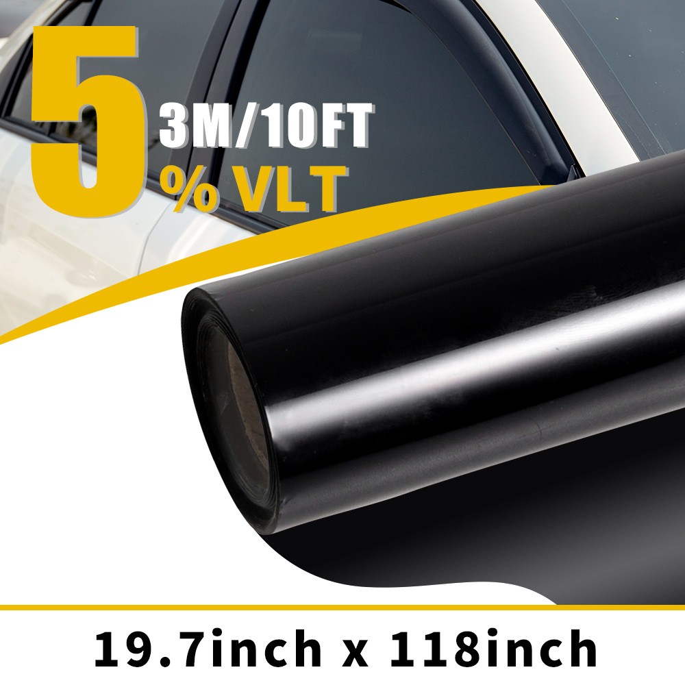 20″ x 10FT/16FT Car Window Tint Film Roll – 5% VLT for Car, Home & Office