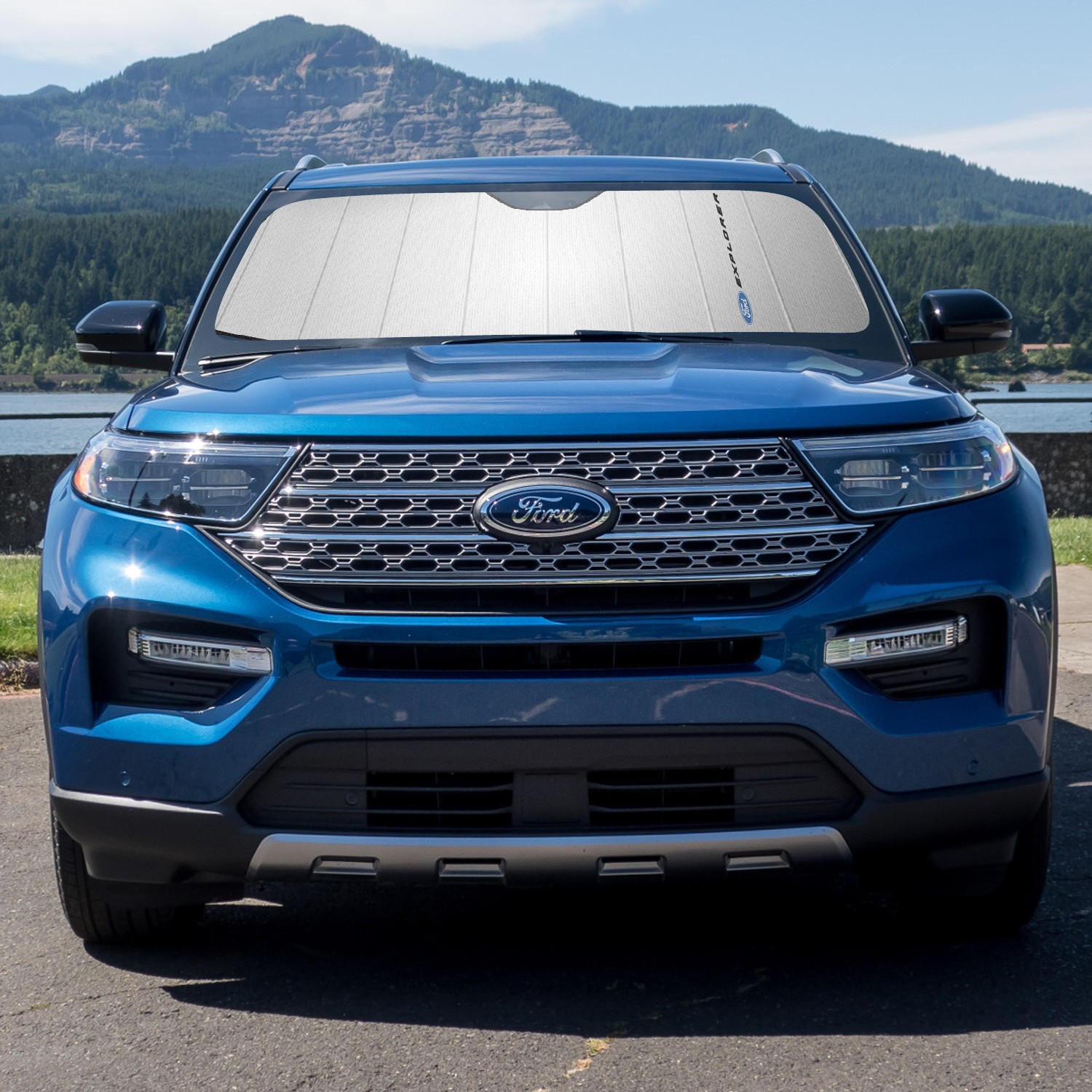 Ford Explorer Universal Fit Auto Windshield Sun Shade at Jumbo Size