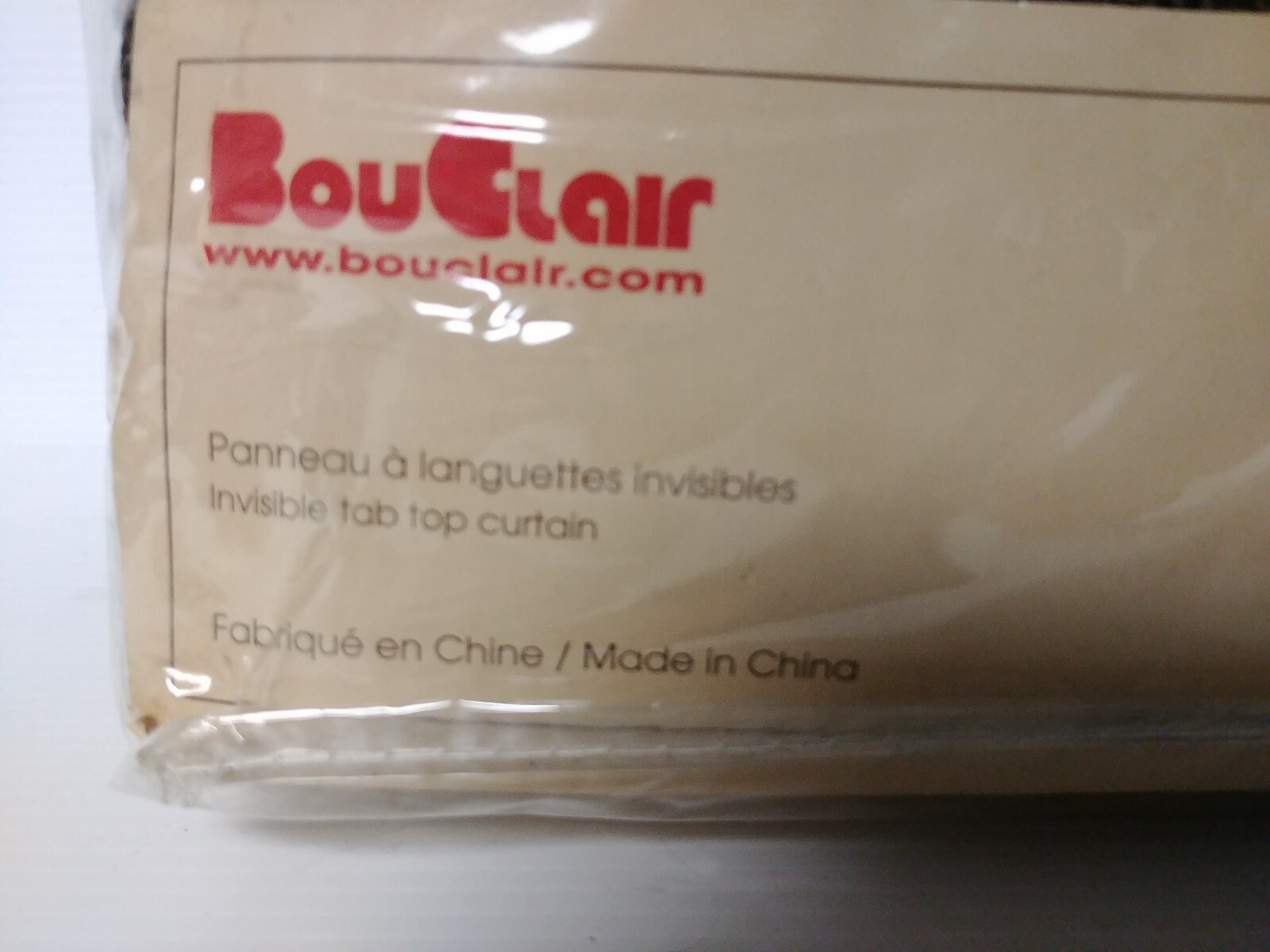 BOUCLAIR Woven Invisible Tab Top Curtain Brown 137x213cm – NIB