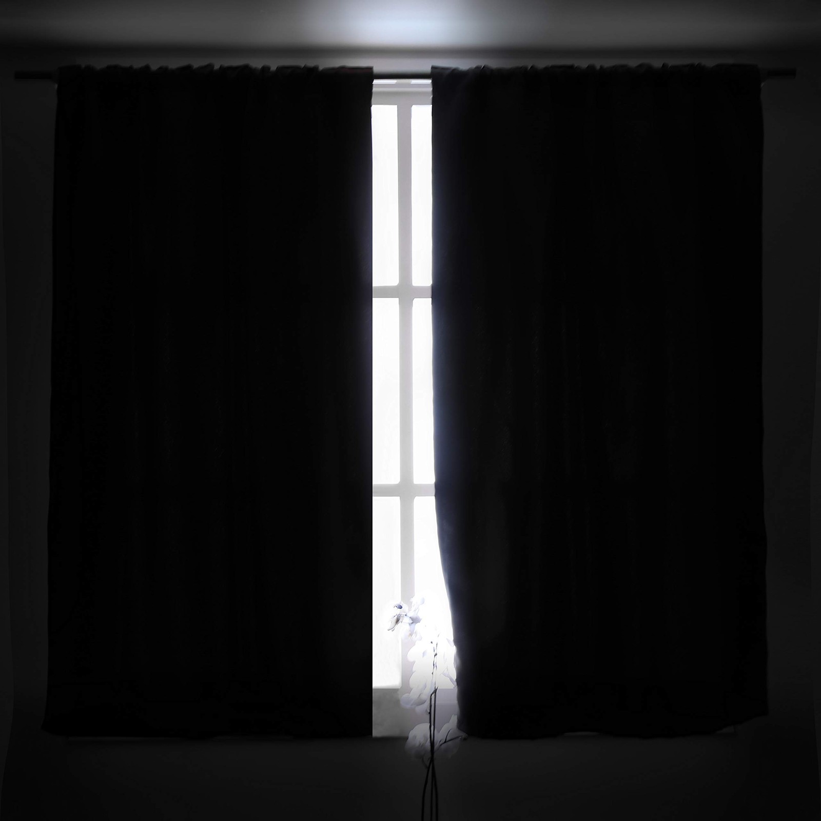 Rod Pocket and Back Tab Blackout Curtains for Bedroom – Thermal Insulated Room D