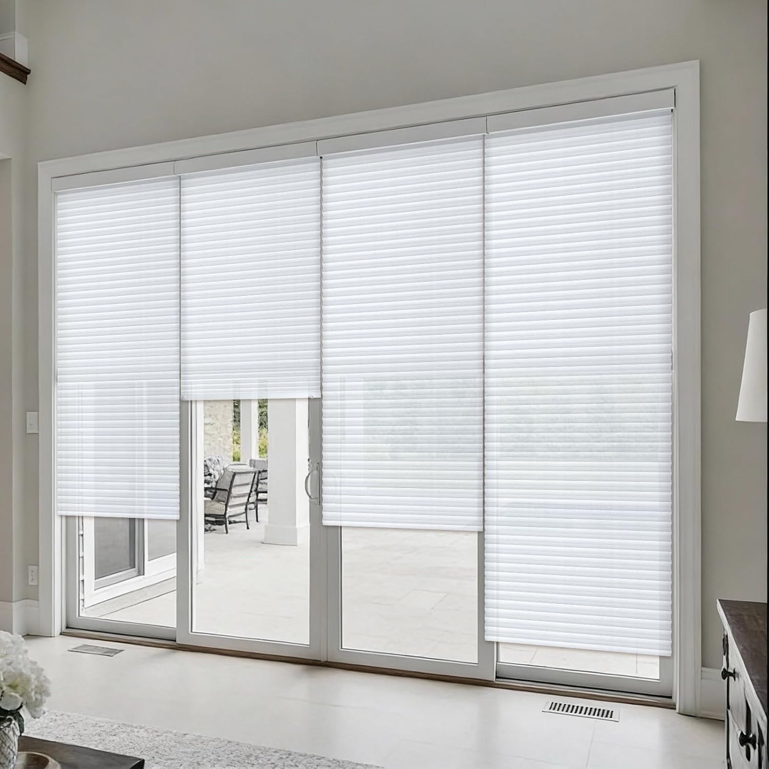 6pcs Temporary Paper Blinds 35×110” Cut to Size Adhesive Window Shades White