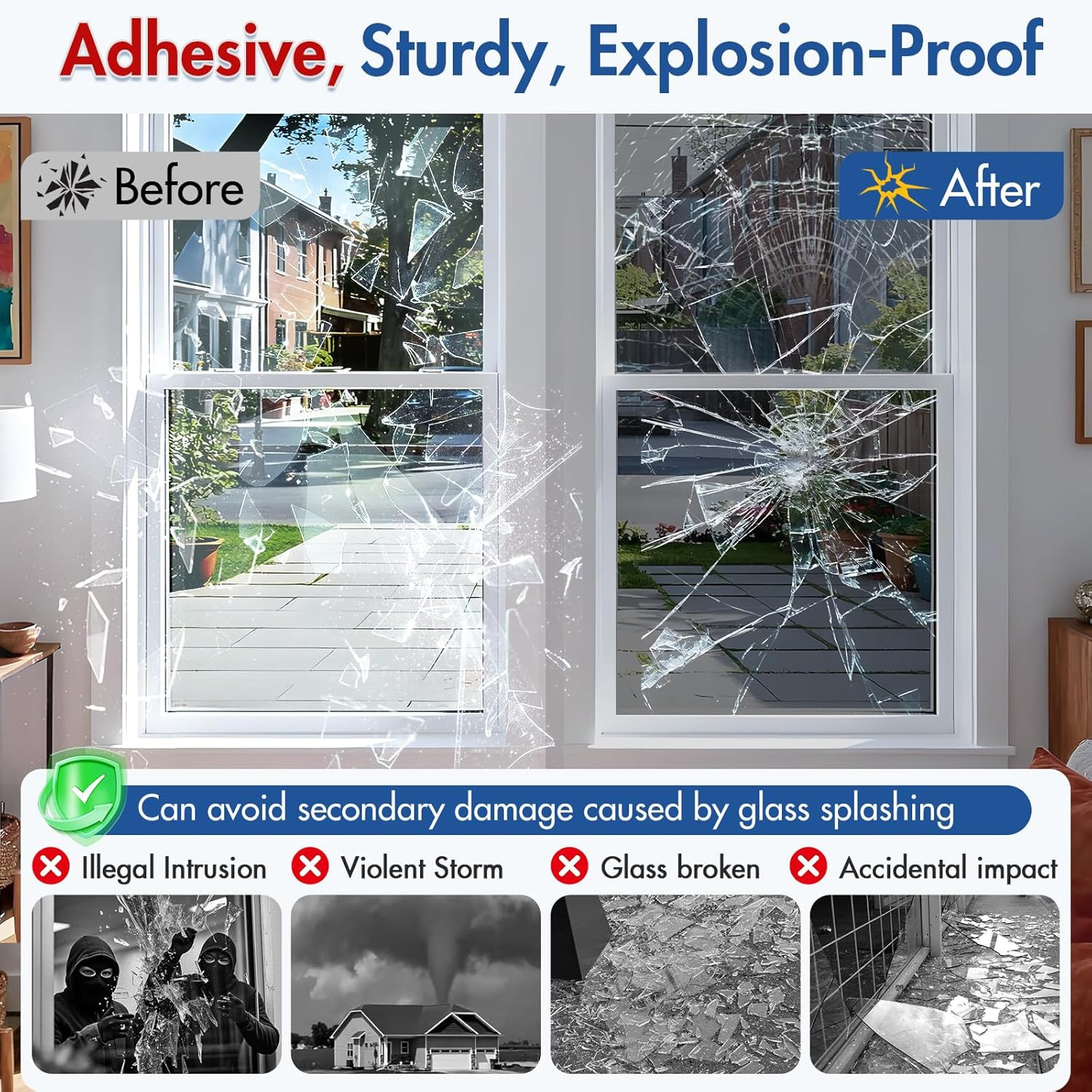 One Way Privacy Window Tint for Home, Daytime Reflective Mirror Glass Film See O
