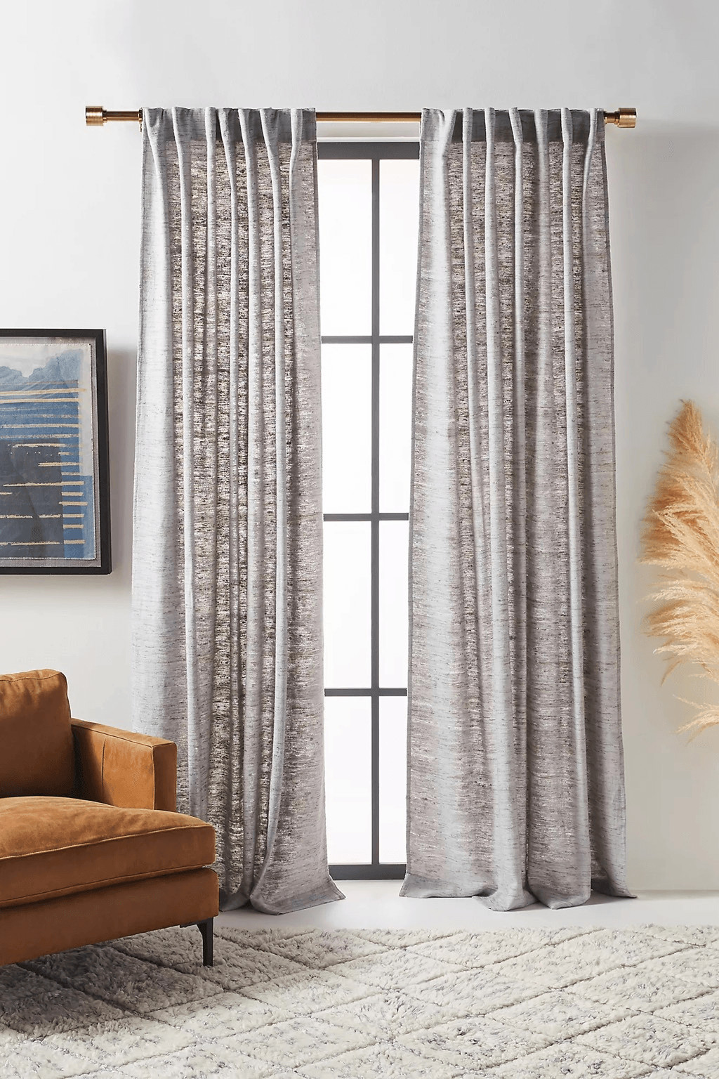New Anthropologie Khadi Silk Curtain size 127x213cm