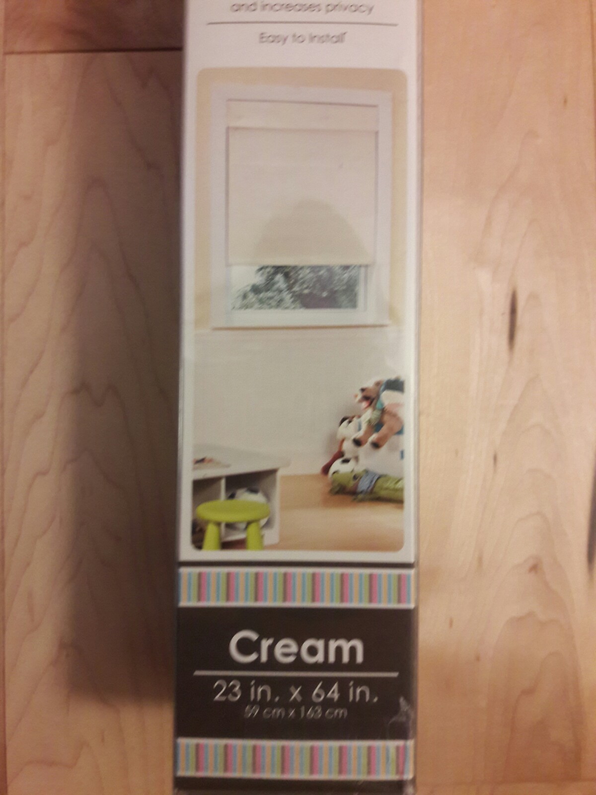 Sweet Dreams Roman Roller Shades Cordless Cream 23 by 64 inches- New