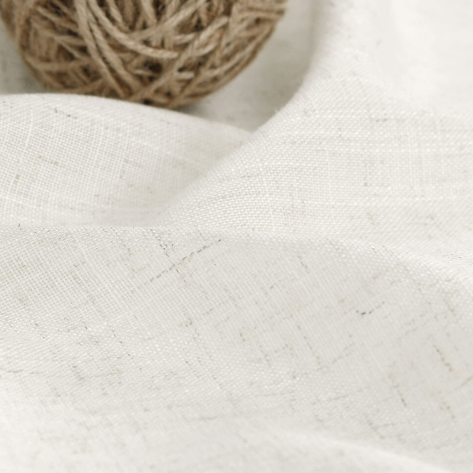 Cream Linen Back Tab Curtains 84 Inch Length for Living Room 2 Panel Set Neut…