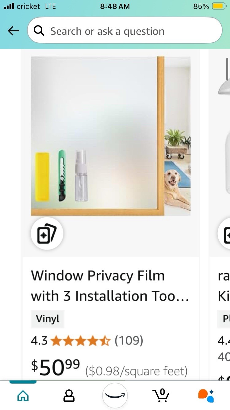 WQQKBB Window/ Glass Door Privacy Film 29.5 X 157.5 W/ Installation Tools NEW