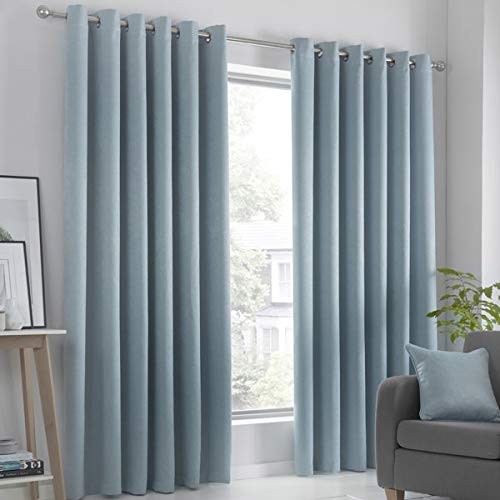 Strata Curtains, Woven, Eyelet, Lined, 100% Polyester, 117 x 137 cm, H…