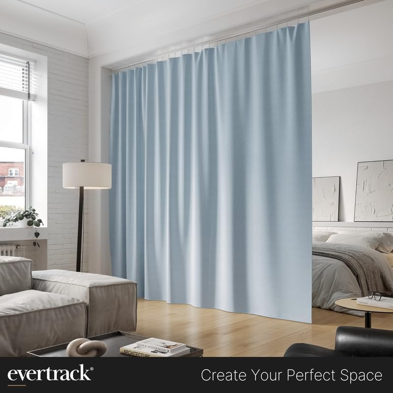 Ceiling Mounted Curtain Track – 8ft Anodized Silver – USA Made
