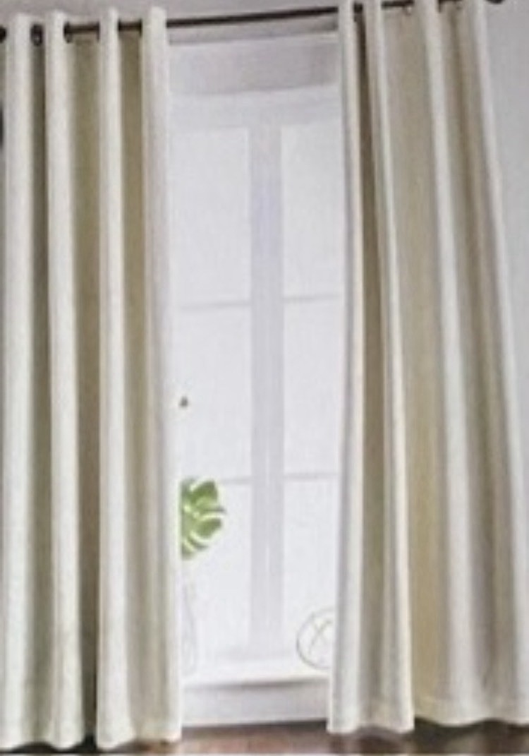 Better Homes & Gardens Ivory Textured Blackout Grommet Curtain Panel 50×95