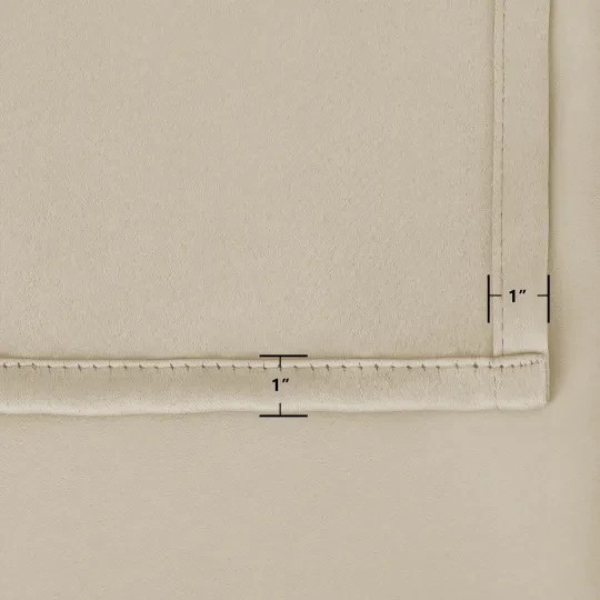 SNOWCITY Waterproof Curtain, Wide Tab Top Curtain Panel-Cream 100in W x 84 in L
