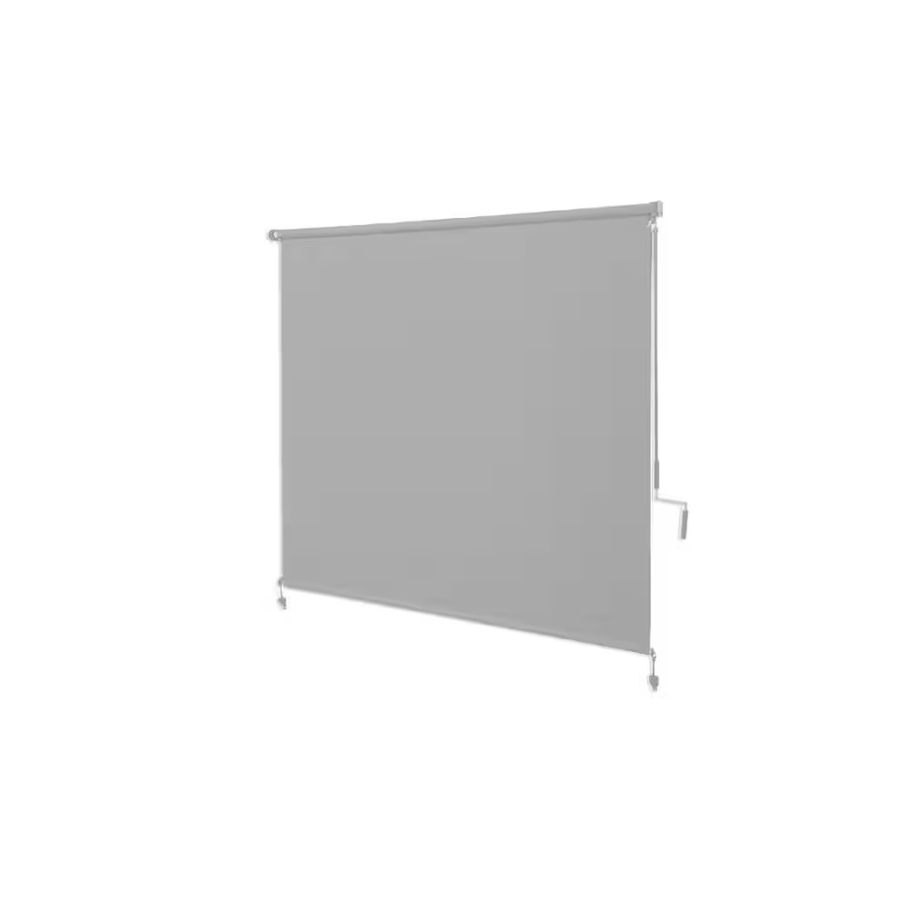 Stone Cordless UV Blocking Fade Resistant Fabric Exterior Roller Shade 72 In. W