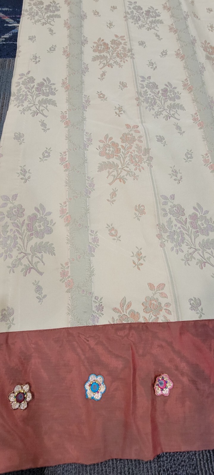4 Panels FRENCH Lined BROCADE Lined Blackout DRAPES CURTAIN PANEL 101″ Long