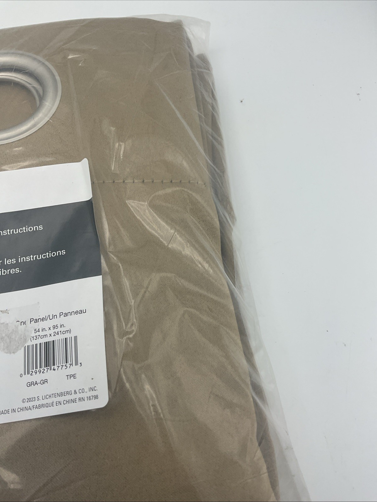 Sun Zero Room-Darkening Grommet Curtain Panel 54 X95 Taupe