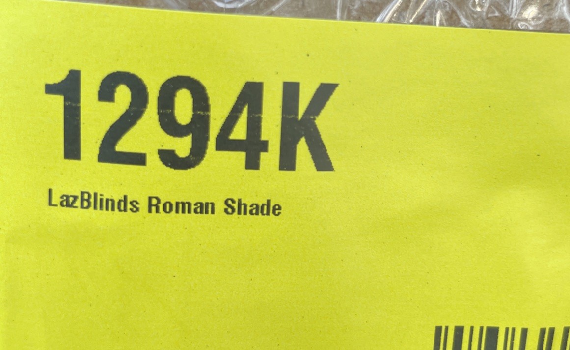 LazBlinds Cordless Blackout Roman Shade 24×72 White No Drill Thermal Blind