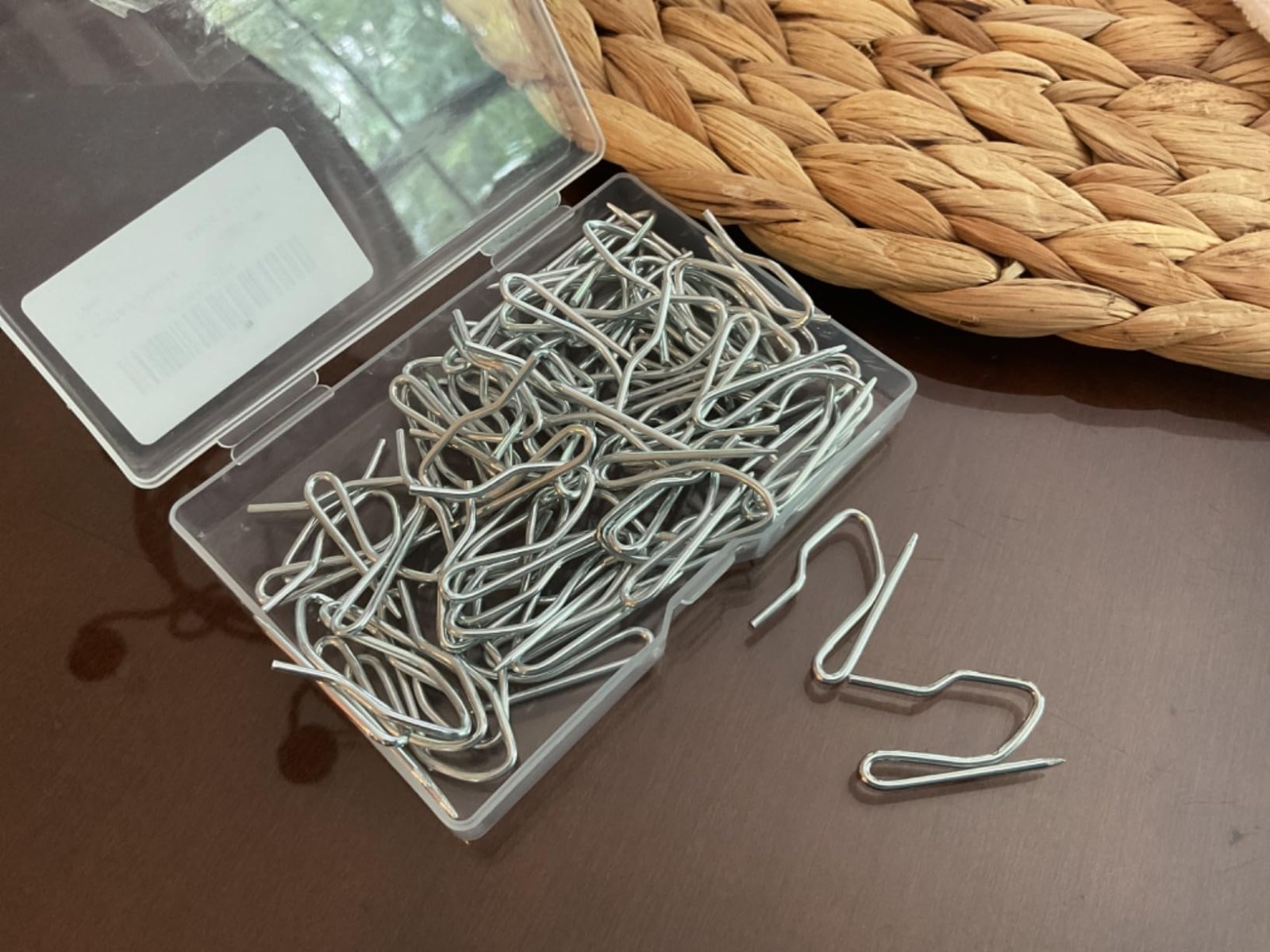 1.25In Curtain Hooks For Drapes 58PCS Rustproof Metal Drapery Pin Hooks For Head