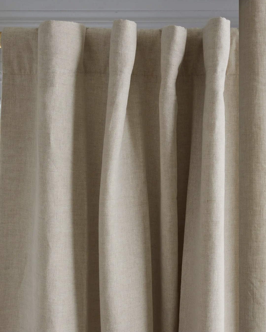 NWOT QUINCE European Linen Room Darkening Curtain Single Panel Flax 48” X 120”