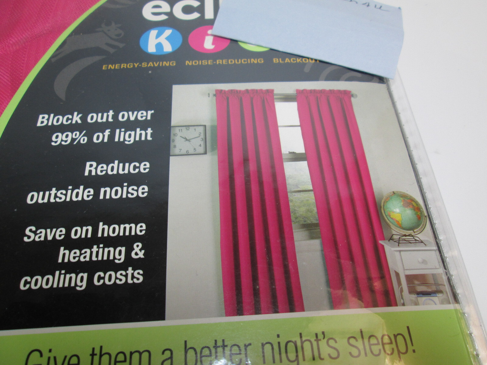 Eclipse Thermaback Bailey Rod Pocket Block Out Panel 42″x84″ Hot Pink Stripe