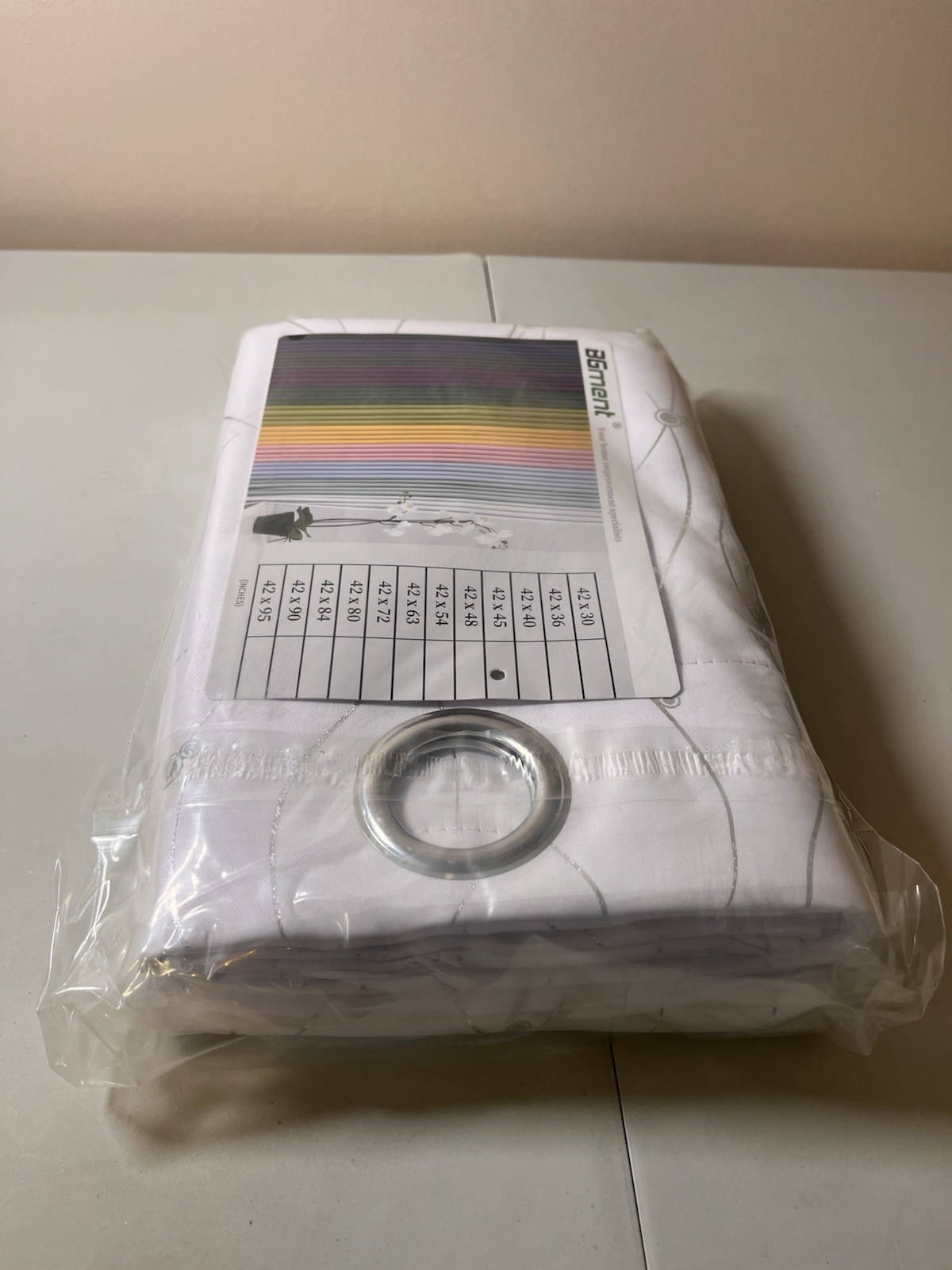 BGment White Blackout Curtains 45” 2 Panels Grommet Thermal Insulated (New)