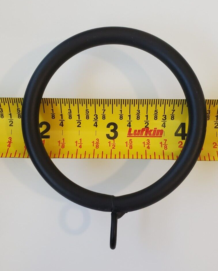 10 pieces 2.25″ BLACK IRON drapery curtain drape ring with eyelet – 2-1/4″