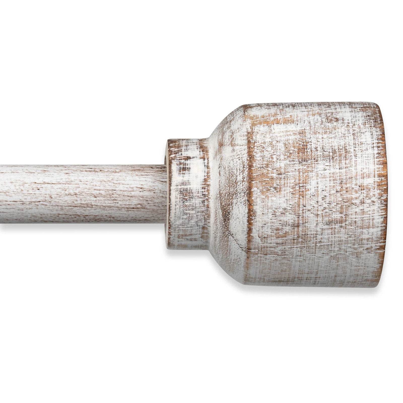 Cana Modern Farmhouse Distressed White Farmhouse Curtain Rod Set