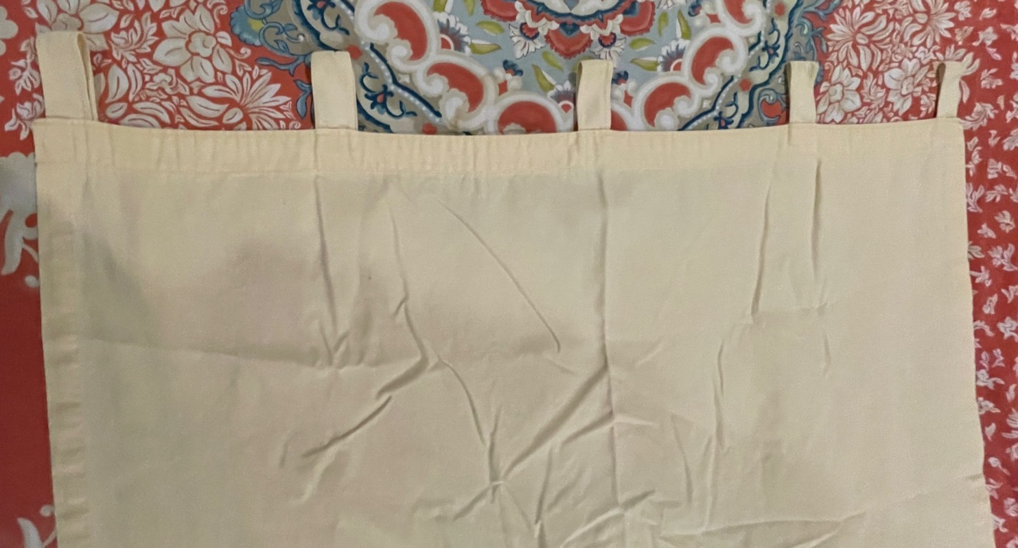 (2) MARTHA STEWART EVERYDAY 100% Cotton Tab-Top Panels (41″ x 84″) ~ Pale Yellow