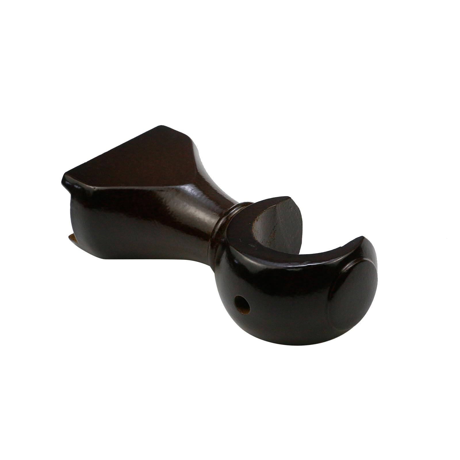 2PCS Dark Brown Solid Wood Curtain Rod Bracket 35mm/1.37in Heavy Duty 1-2/5″