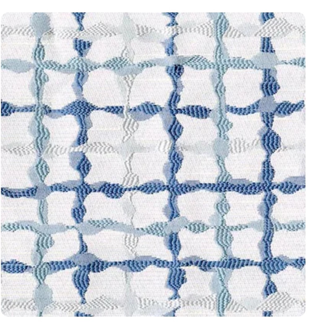 1 Curtain Panel Light Filtering Navy Trellis 54″ X 63″ NELLISTON INDIG