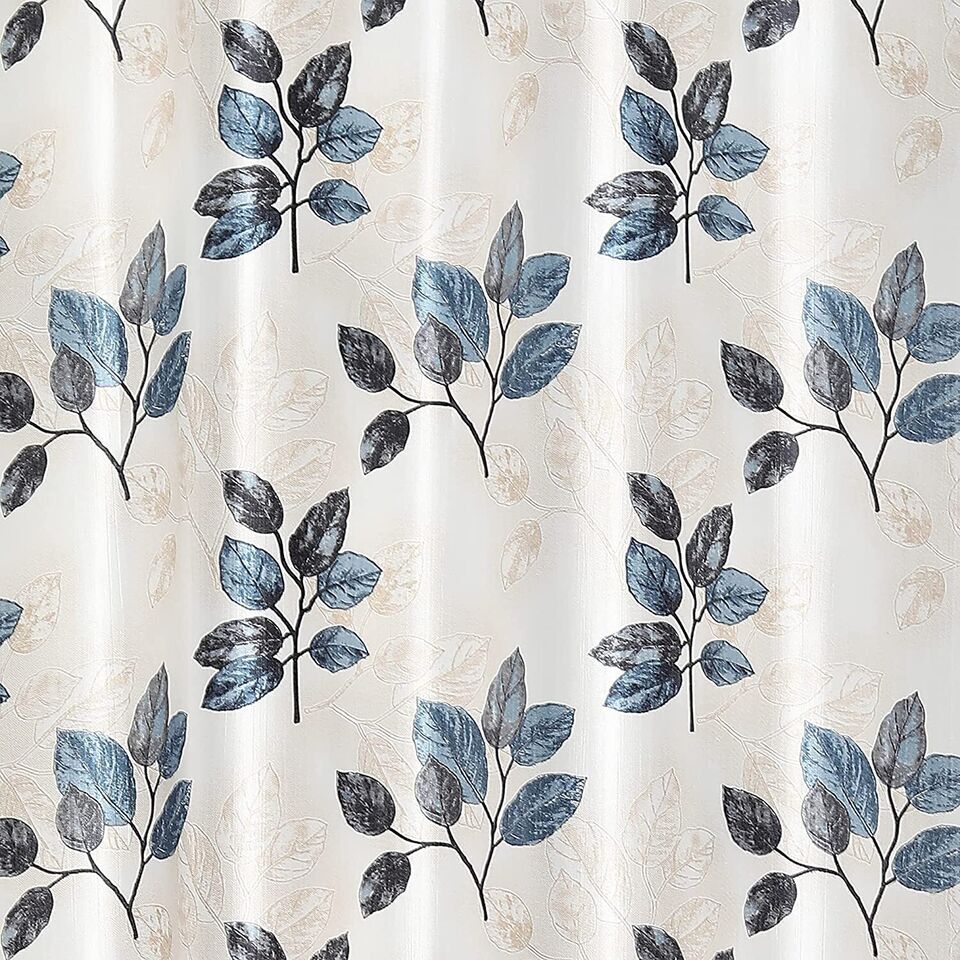 2 Piece Floral Print Eyelet Grommet Door Window Hippie Curtains Set 5 7 9 Feet