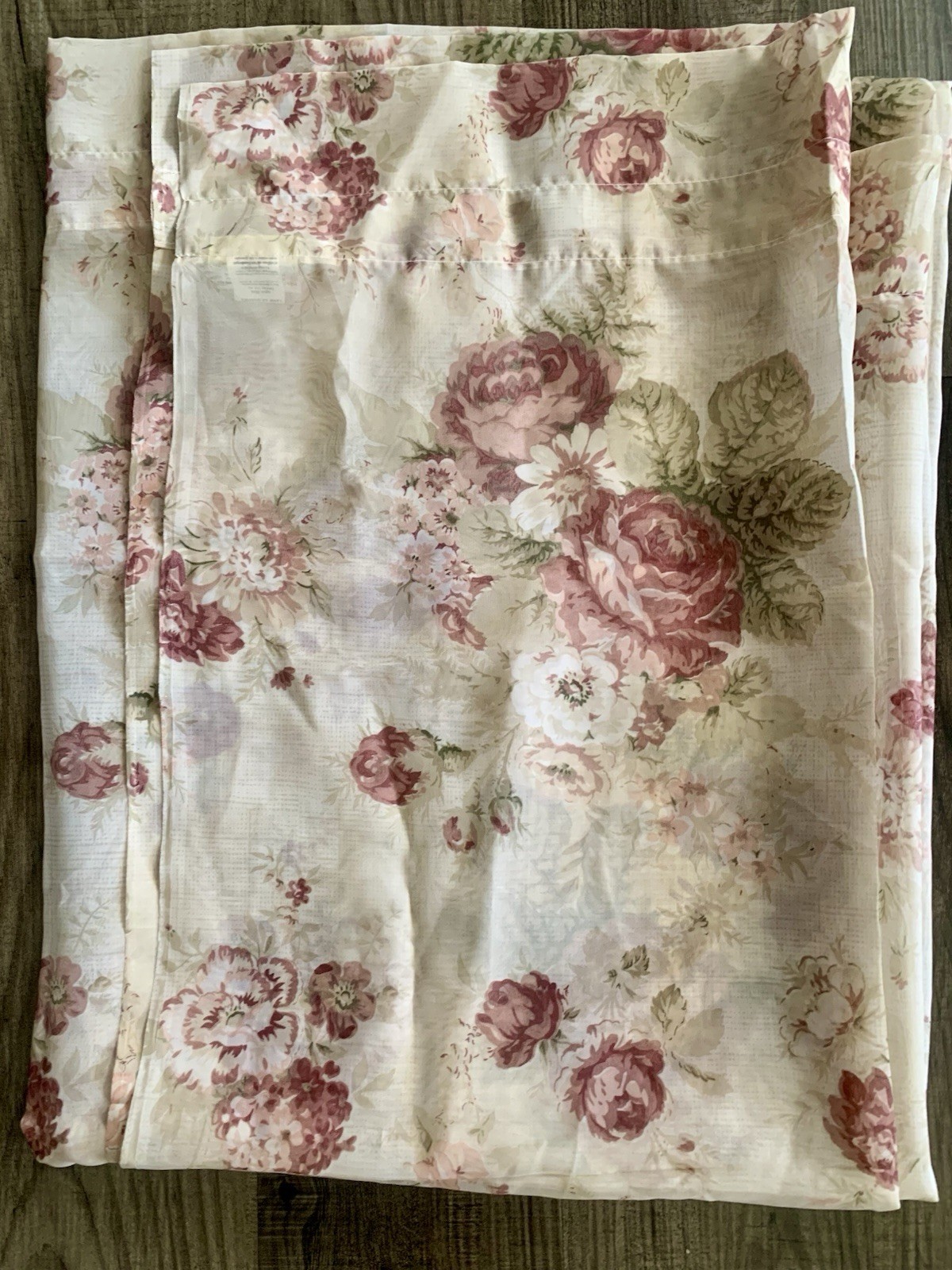 1 Waverly Sheer Cottagecore Floral Curtain Panel 84”x60”