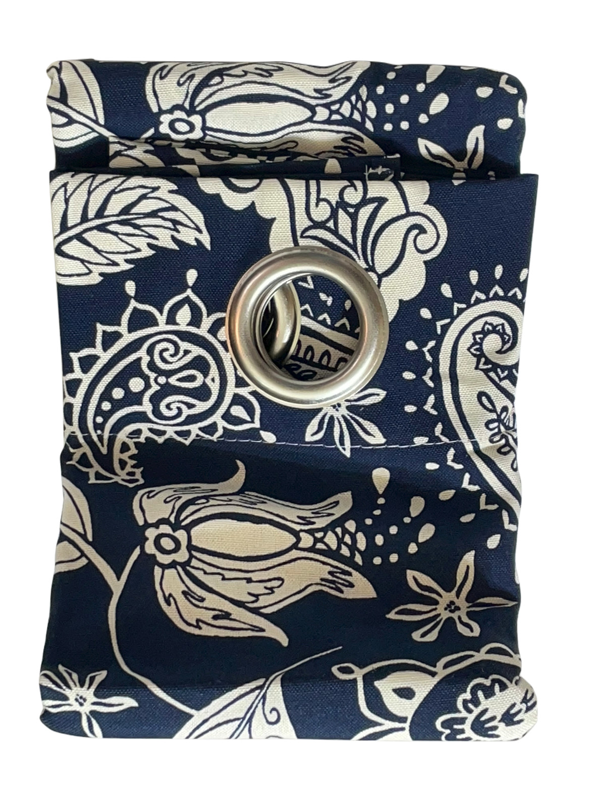 Home Decorators Charlotte Cottage Panel 52″ x 84″ Navy & White Paisley Grommet