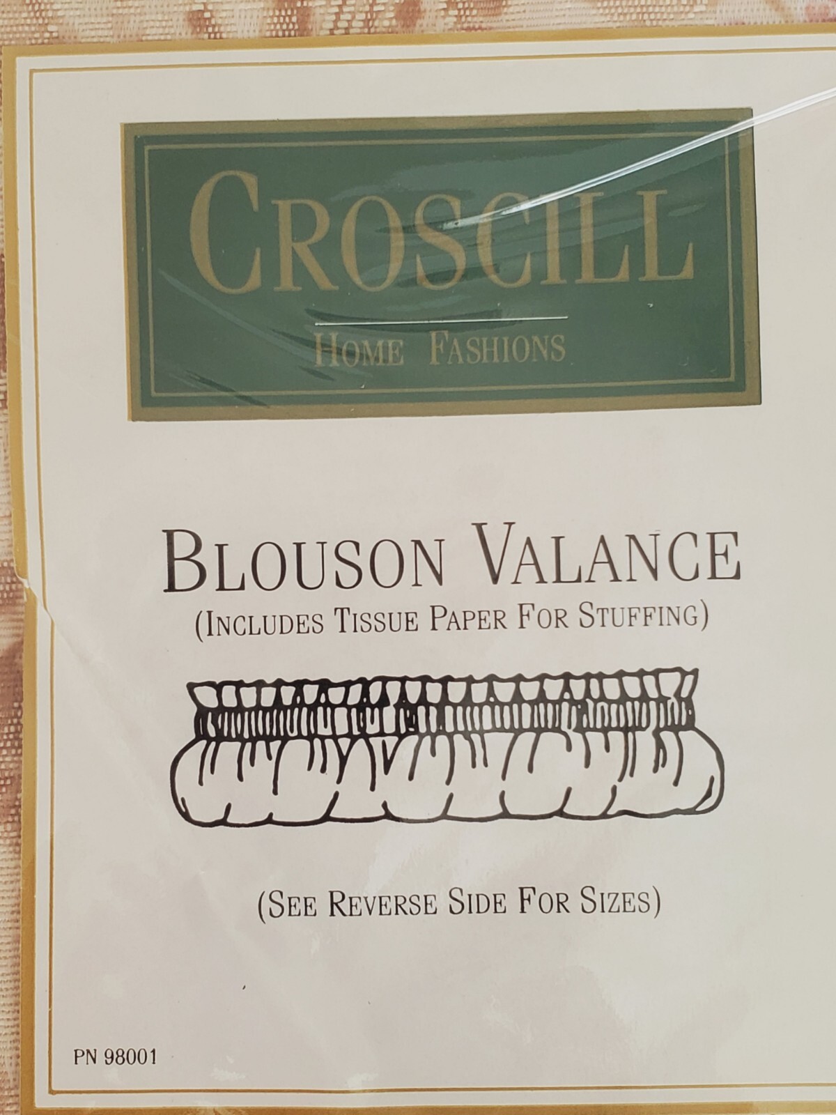 VTG Croscill Style #3753 Blouson Window Valance Topper Floral 88″ x 15″ NOS
