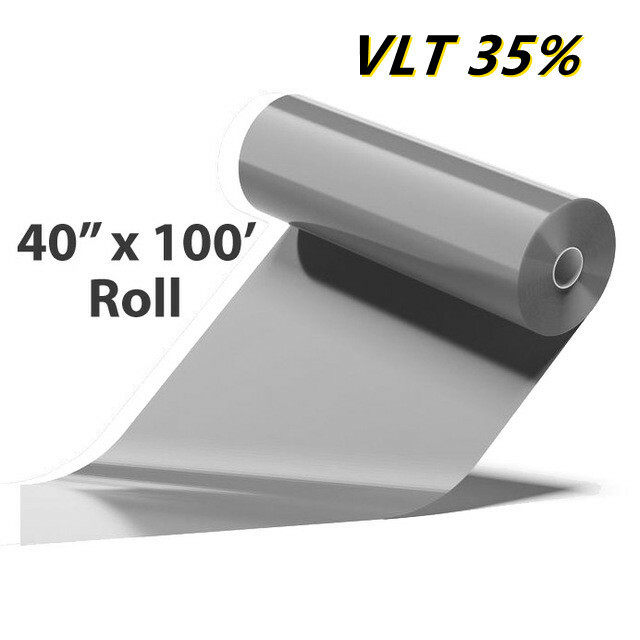 Uncut New 40″x100FT 2 Ply Black VLT 35% Car Window Tint Film Roll