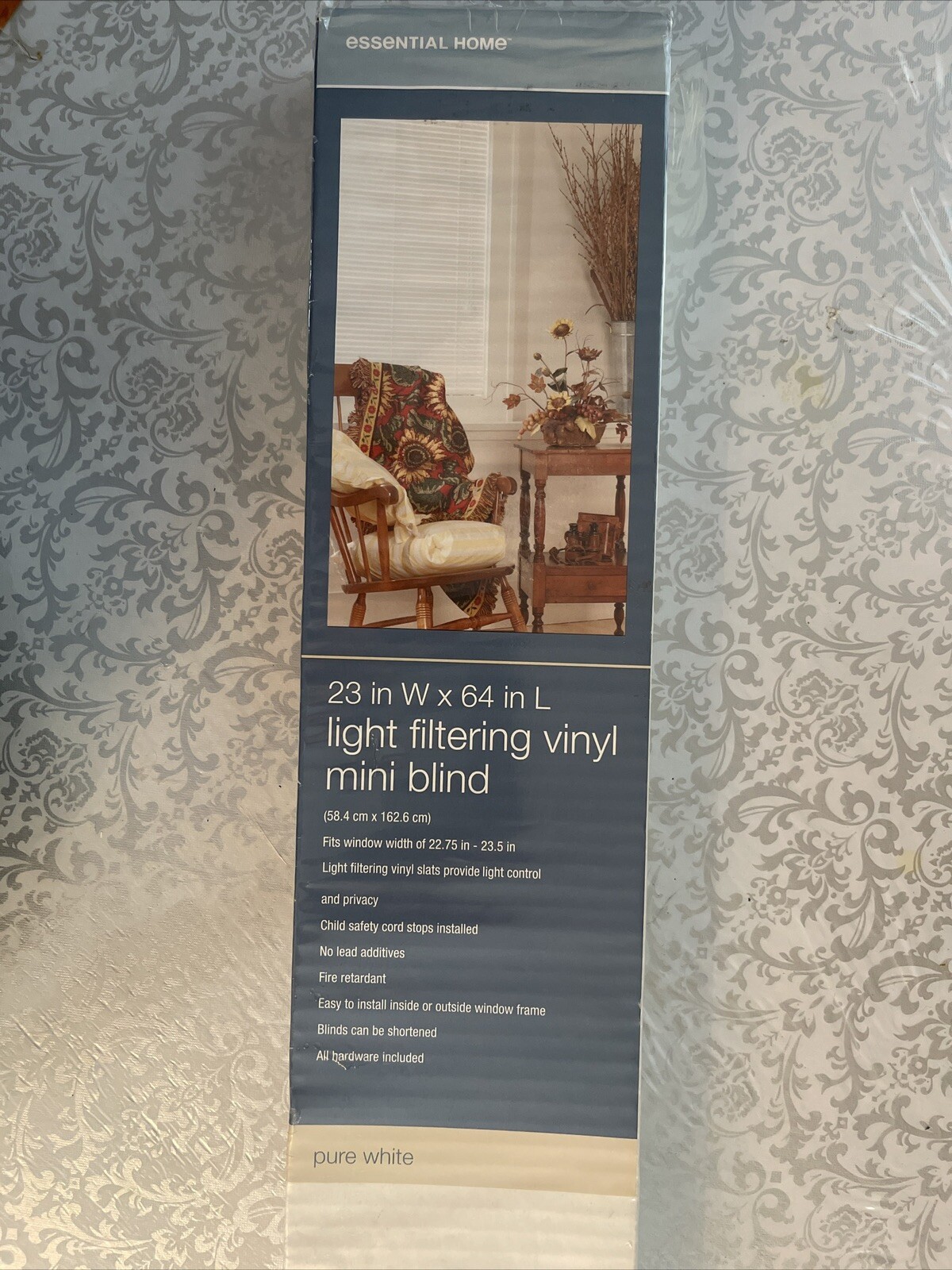 Vinyl Blind 23×64 White Moisture Resistant Slats NEW!