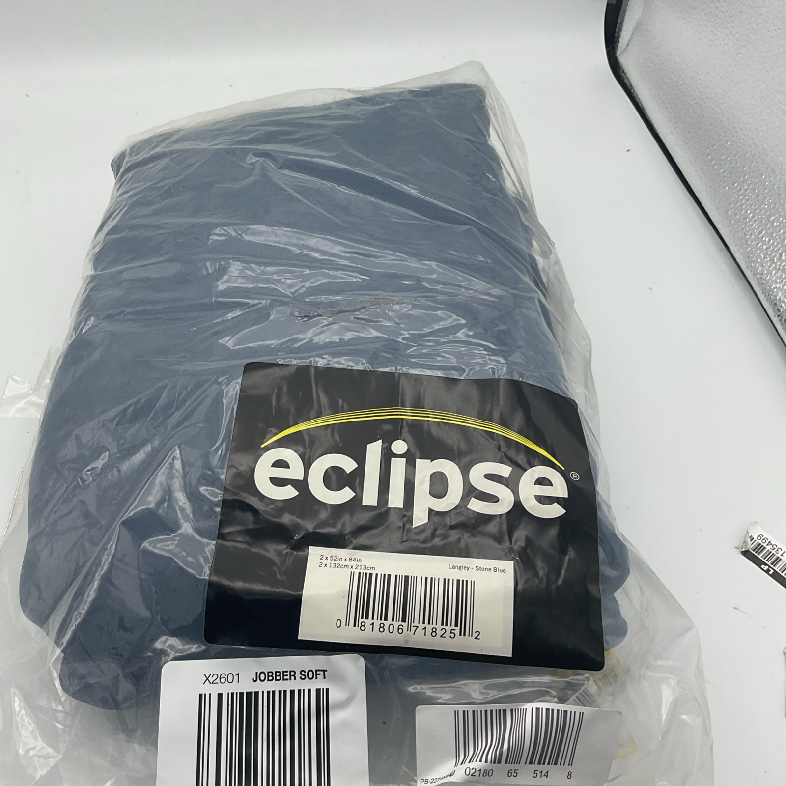 Eclipse Langley Room Darkening Curtains 52 in X 84 Stone Blue