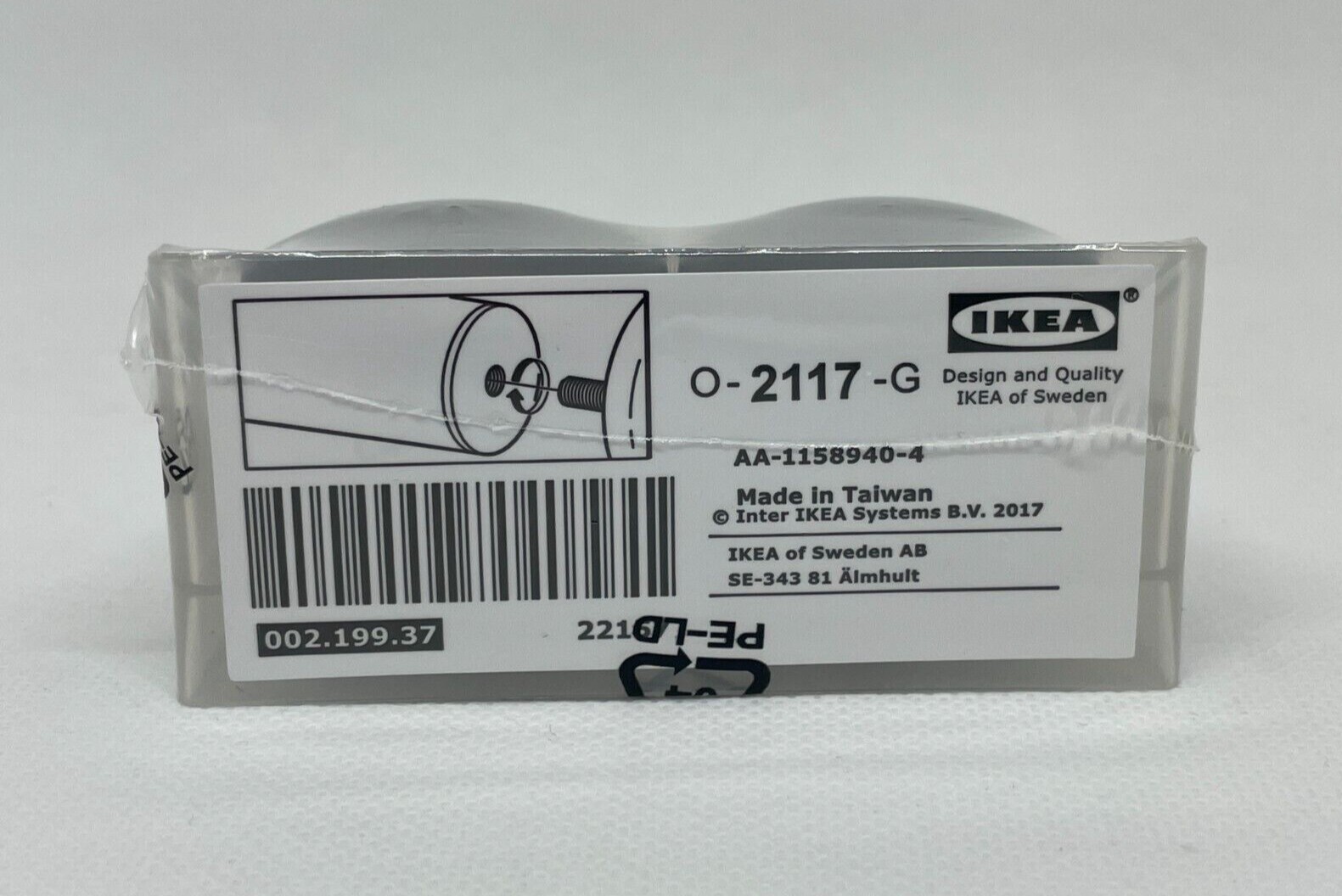 IKEA RAFFIG Gray Curtain Rod End Caps – 002.199.37, BRAND NEW – FREE SHIPPING!
