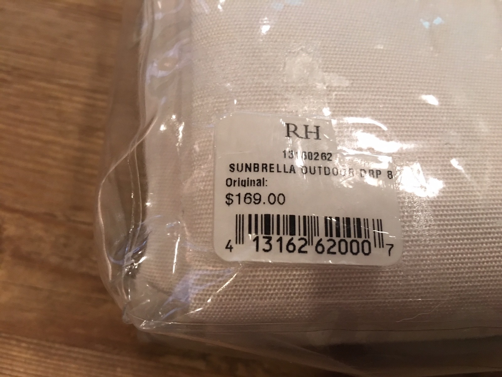 1 Restoration Hardware Sunbrella outdoor drapery panel grommets WHITE 84″ x 50″