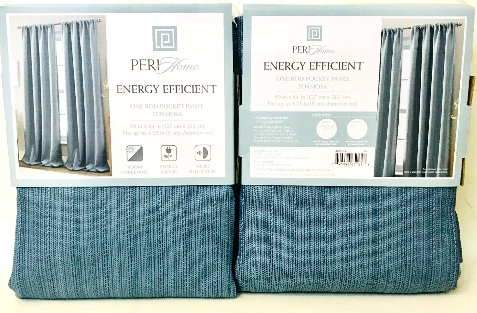 2 Count Peri Home Energy Efficient 50″ X 84″ Formosa Polyester Rod Pocket Panel