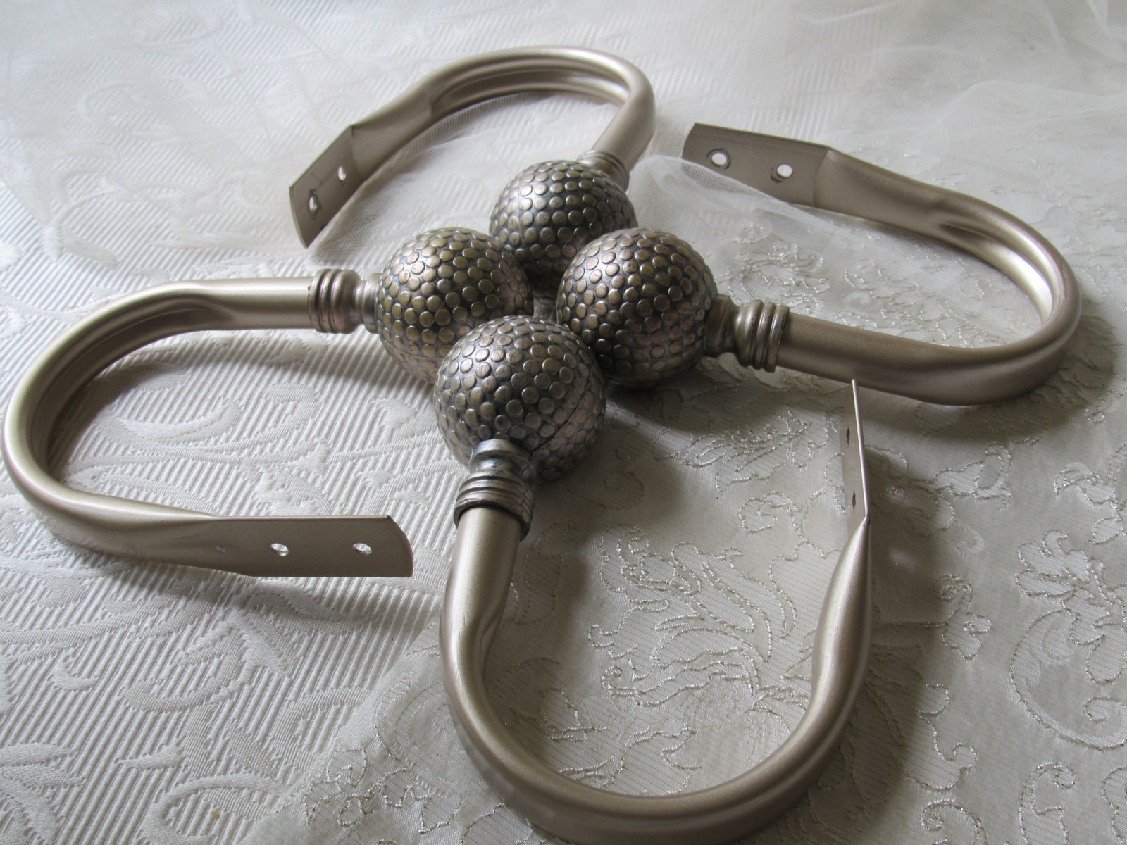 4 drapery tie-backs,metal hook tie-back,contemporary modern design,curtain hooks