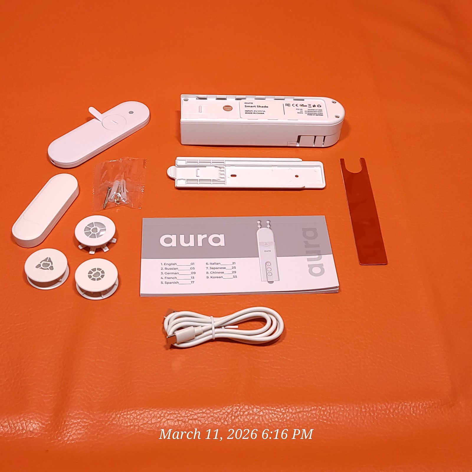 Aura Roller Smart Shade Driver With Remote & WiFi Dongle For Beaded Cord Shades