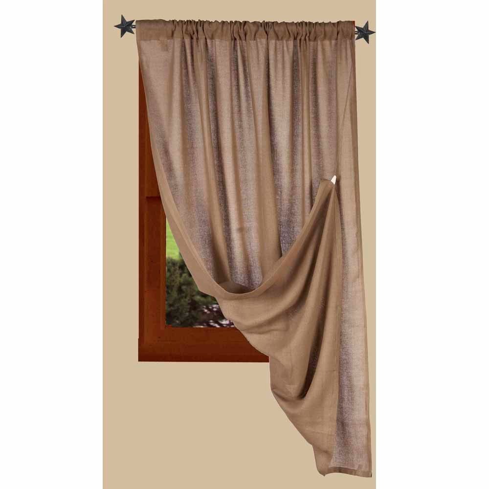 New Primitive Farmhouse PLAIN SIMPLE OAT PANEL Curtain 86″L