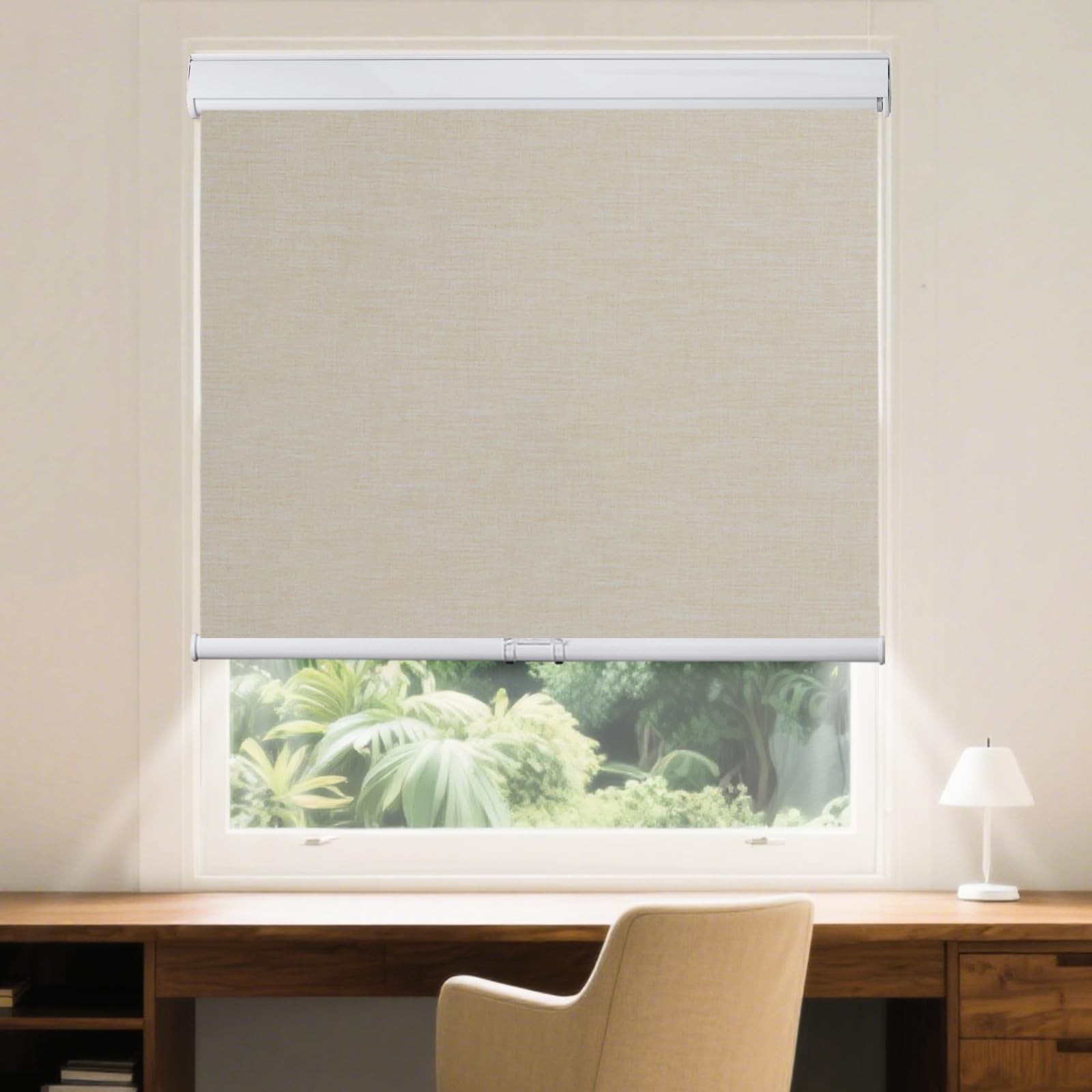 Roller Window Shades Free-Stop Cordless Blackout Blinds, Thermal Insulated Pu…