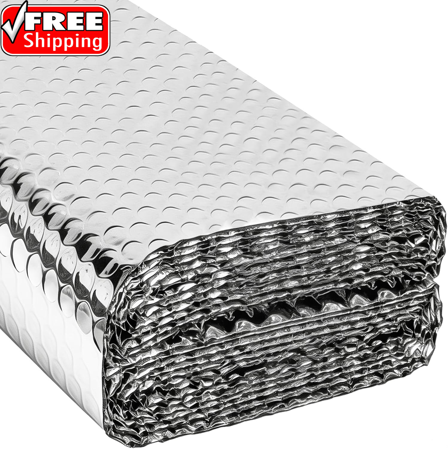 Double Reflective Insulation Roll, 47 in X 10 FT Window Insulation for Summer He
