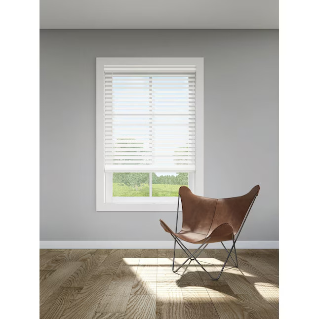 LEVOLOR Trim+Go 2.5-in Slat Width 35-in x 48-in Cordless White Faux Wood Blinds