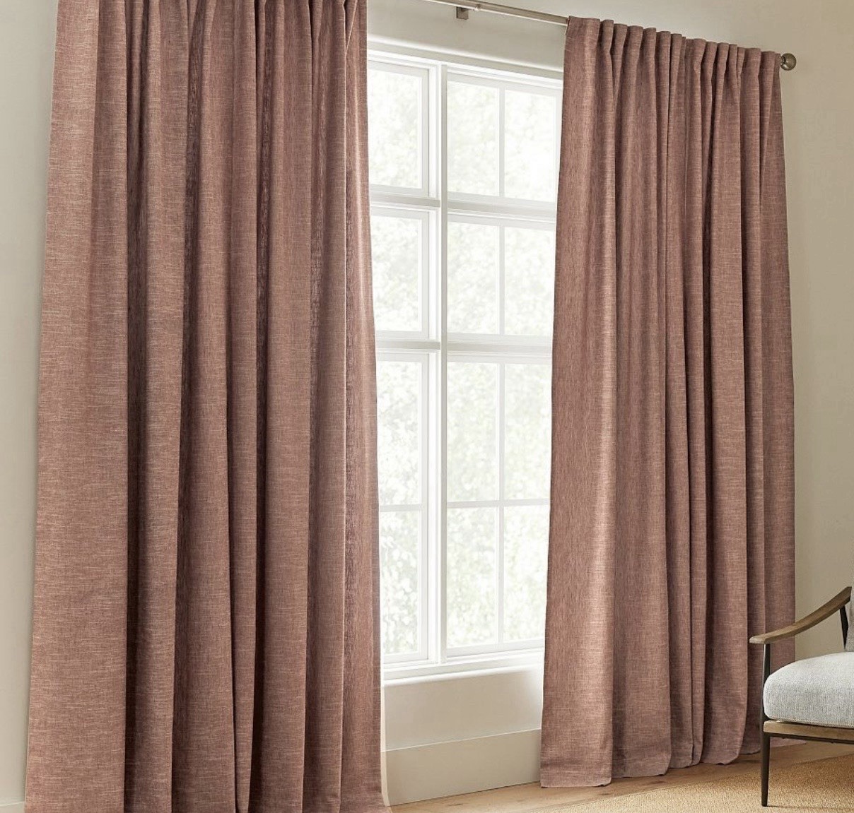 Pottery Barn Emery Curtain Blackout Lining 50×84 – Brick Stained