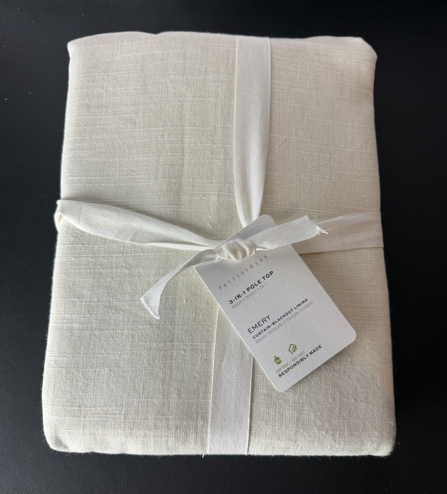 Pottery Barn Emery Curtain Blackout Lining 50×84 -Ivory