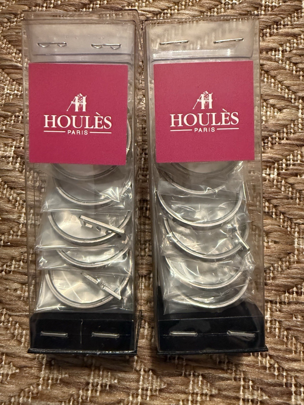 Houles Paris Acea Drapery Curtain RINGS Ø 28MM – 1 1/8″ 66219-32 – Brshed Nkl