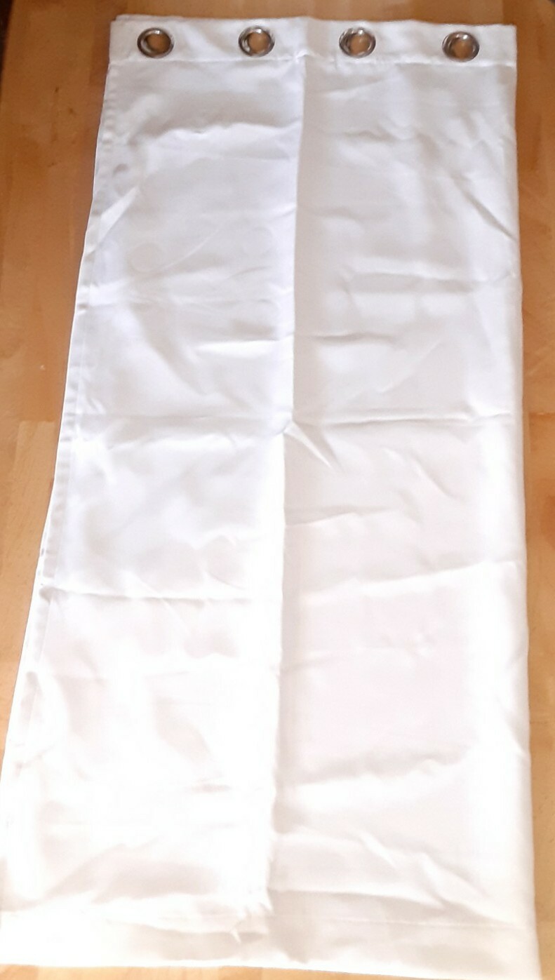 BGment White Blackout Curtains With Black Lining 2 Panels 52 W × 54 L Each