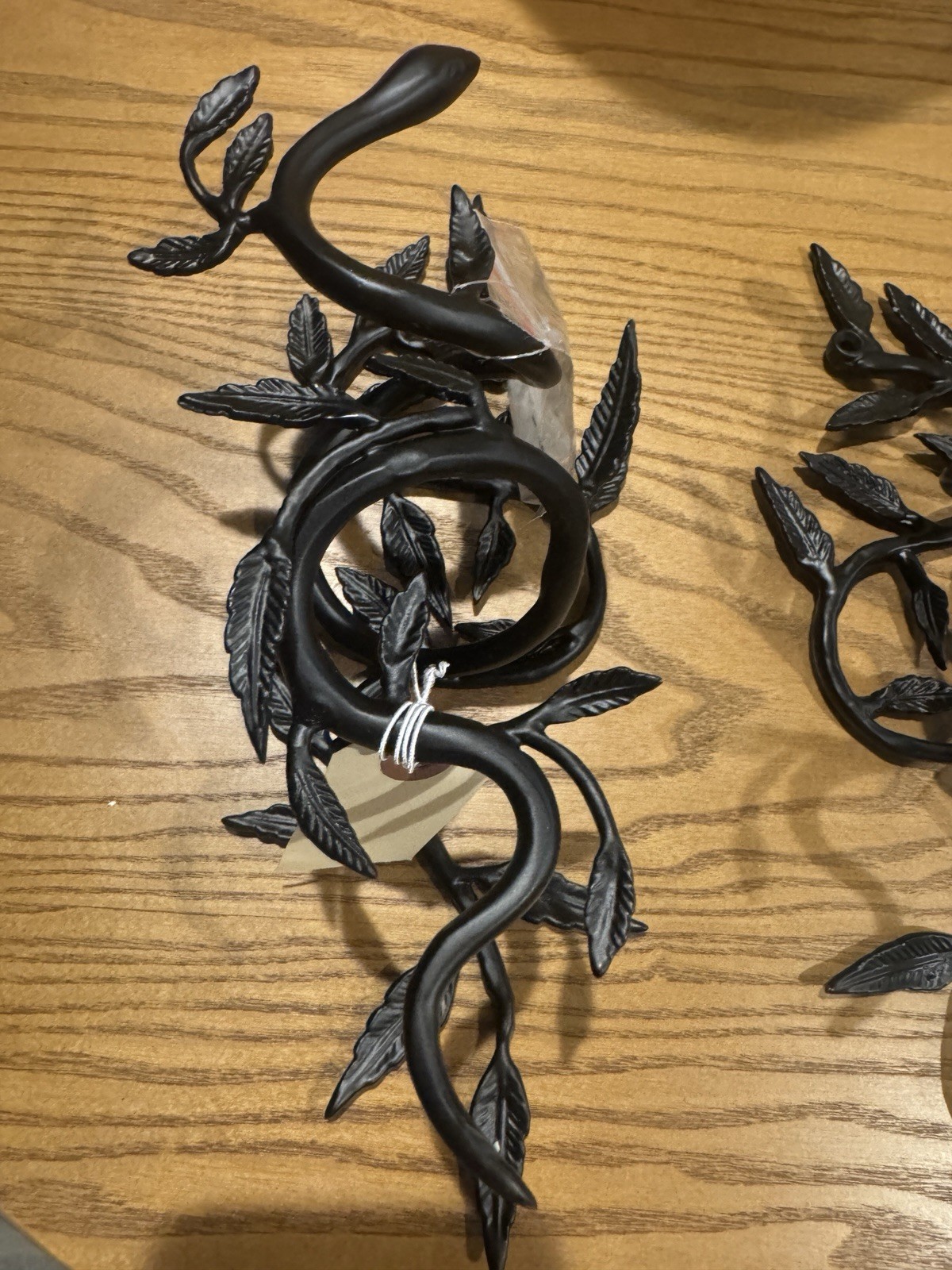 NEW Anthropologie Serpentine Curtain Tiebacks, Set of 2, Left & Right, Black