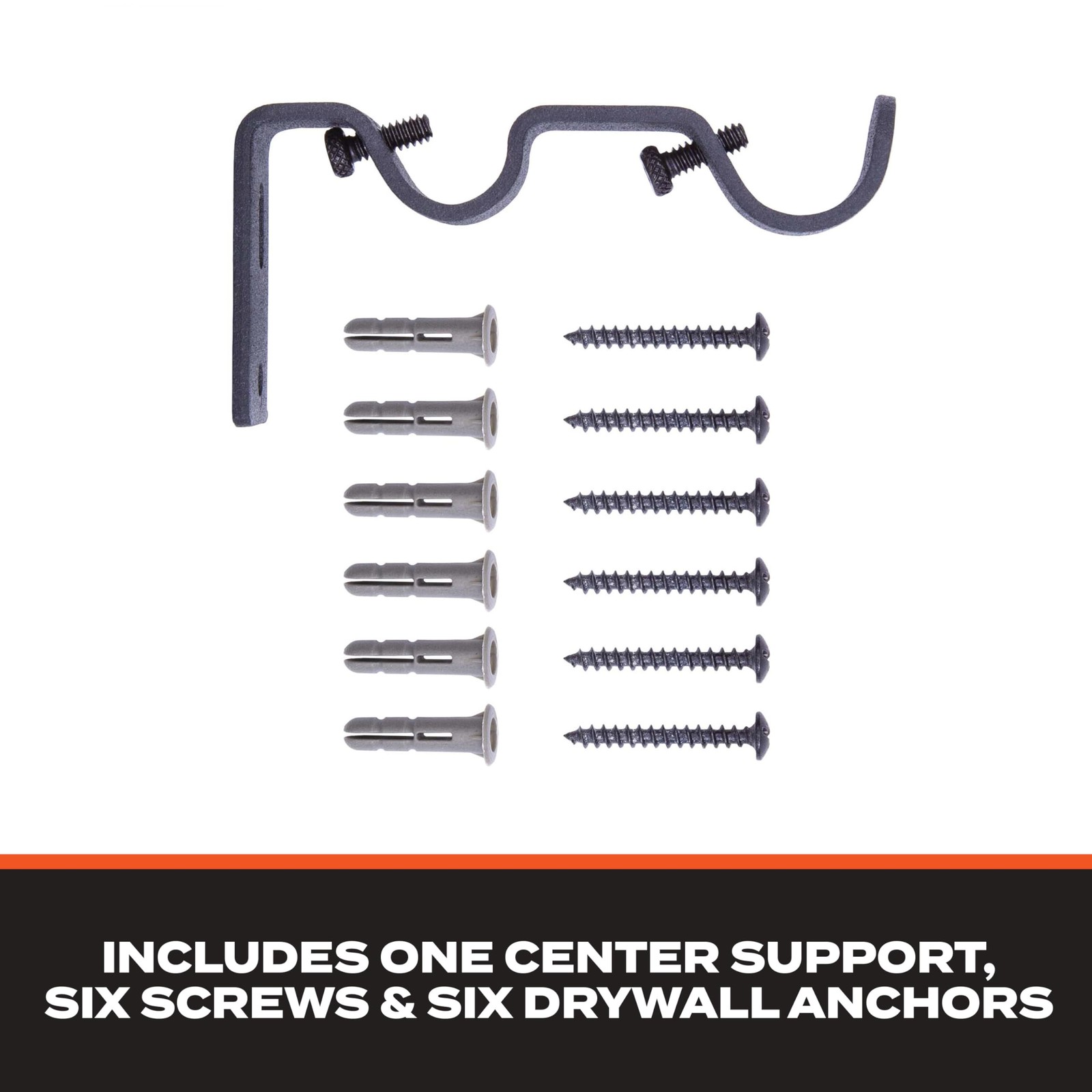 – Bronn Double Curtain Rod, Industrial Pipe Wraparound Design, Durable Textur…
